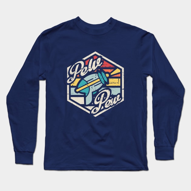 Retro Pew Pew Long Sleeve T-Shirt by artlahdesigns